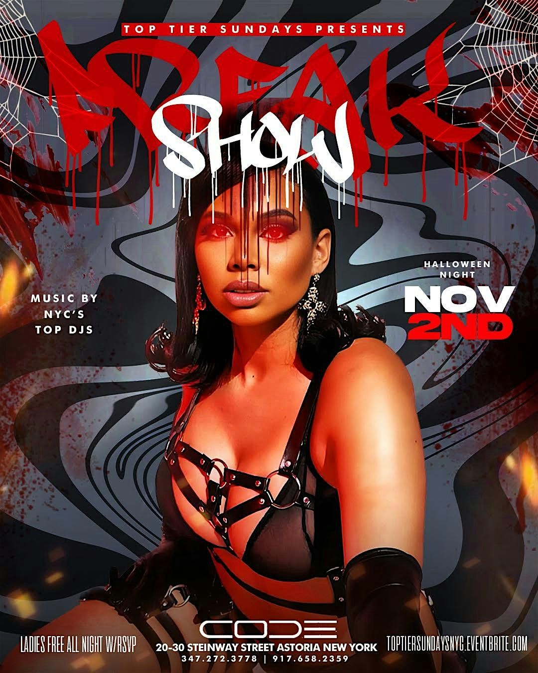 THE BIGGEST HALLOWEEN PARTY FREAK SHOW  (LADIES FREE B4 12AM )