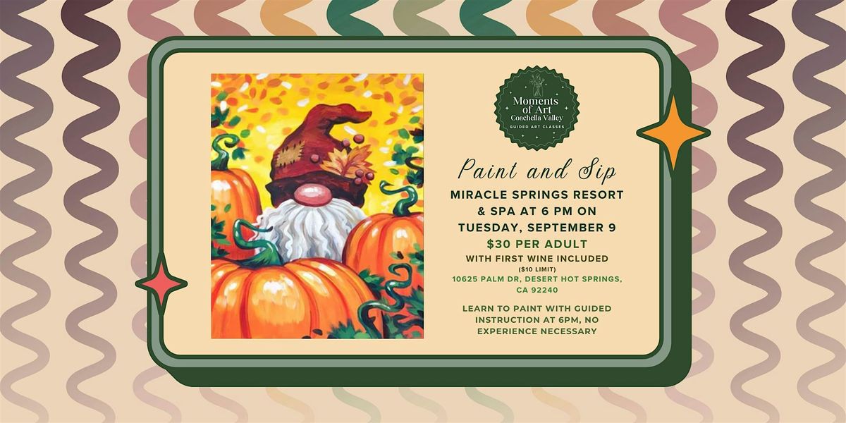 Fall Garden Gnome Paint and Sip