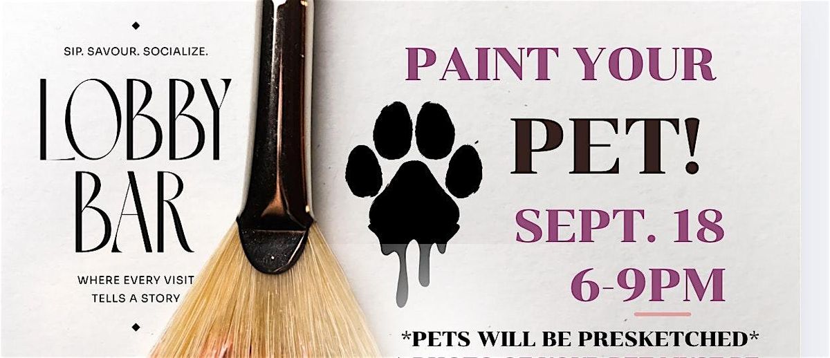 Paint Your Pet at Lobby Bar