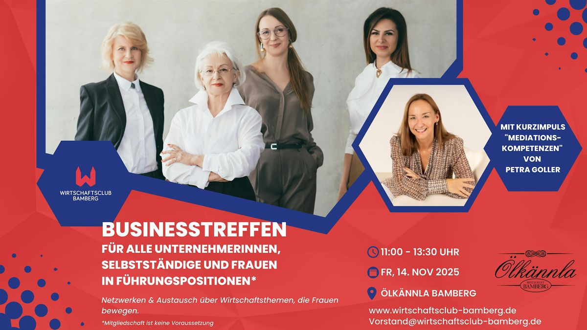 Businesslunch f\u00fcr Unternehmerinnen