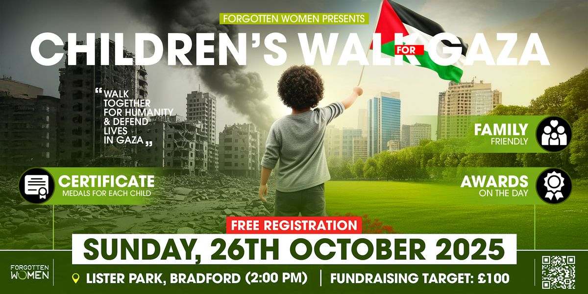 Children\u2019s Walk for Gaza with Picnic in Bradford
