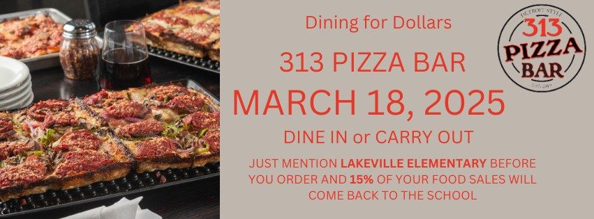 Lakeville Dining for Dollars 313 Pizza Bar