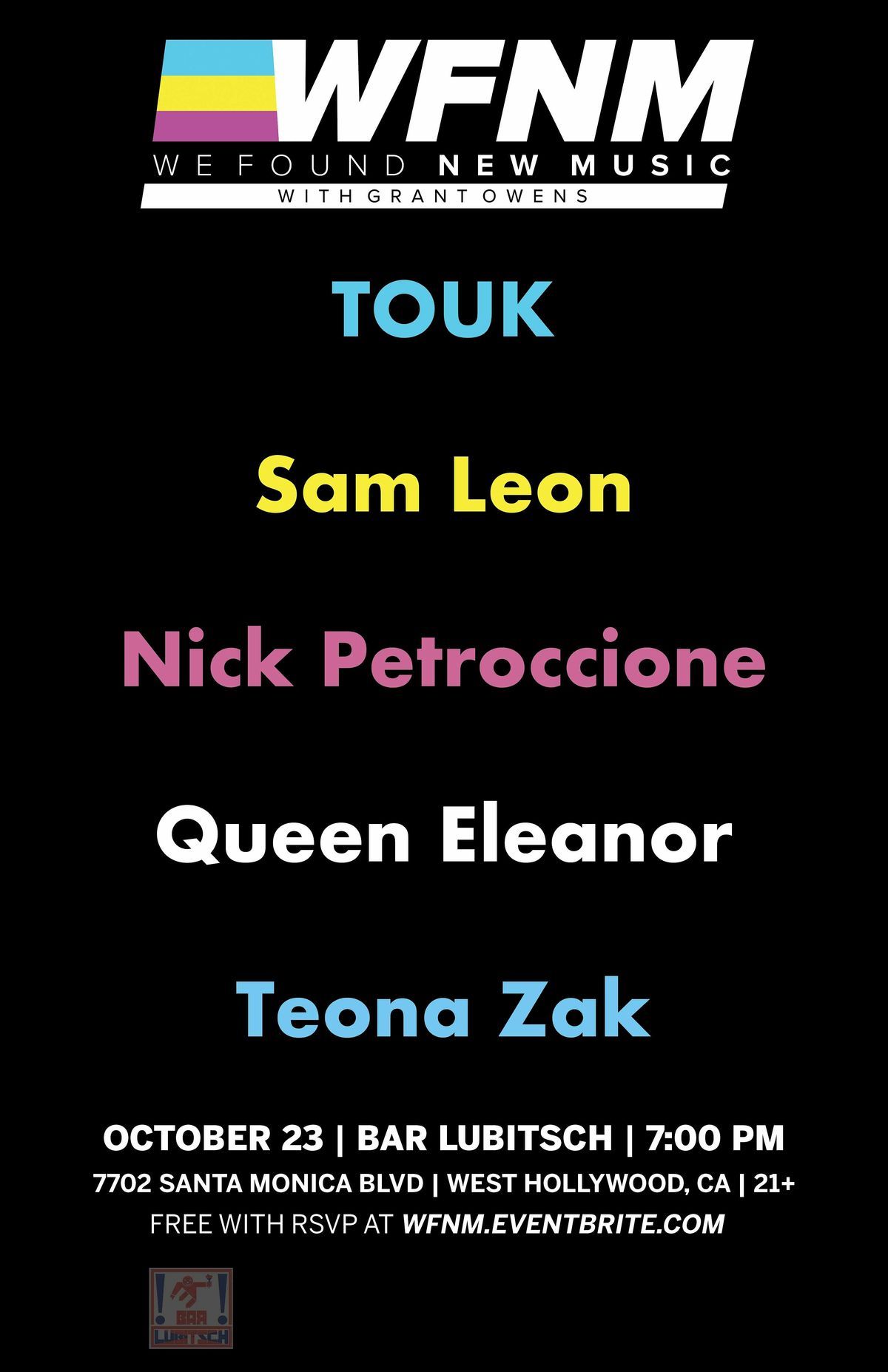 TOUK, Sam Leon, Nick Petroccione, Queen Eleanor, Teona Zak