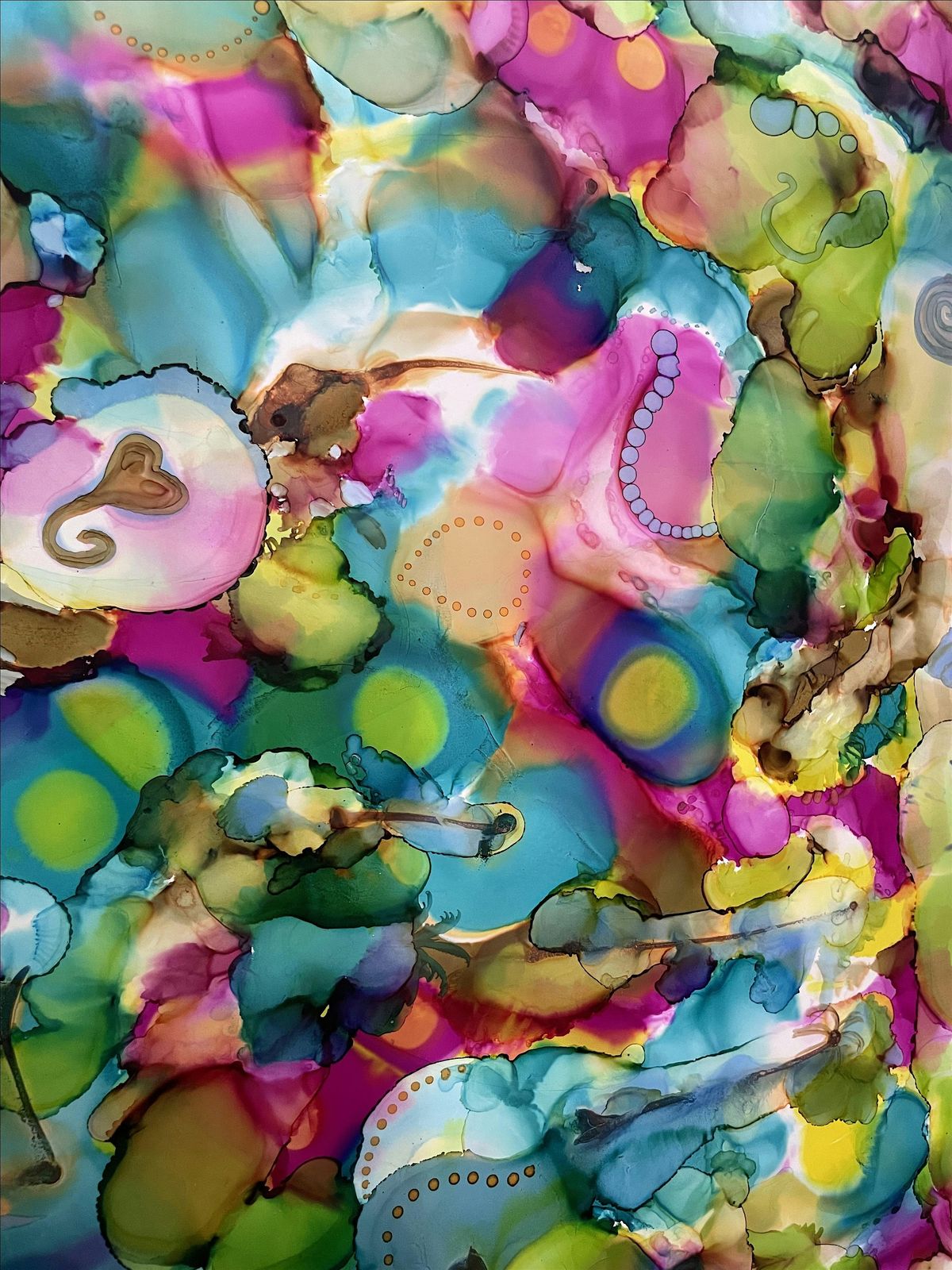 Christmas Baubles\/Playing with Alcohol Inks