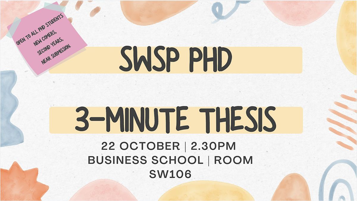 SWSP PhD 3-Minute Thesis