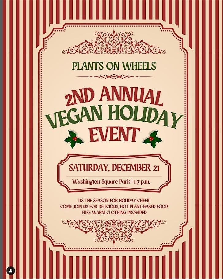 2nd Annual Vegan Holiday Event in Washington Square Park, NYC