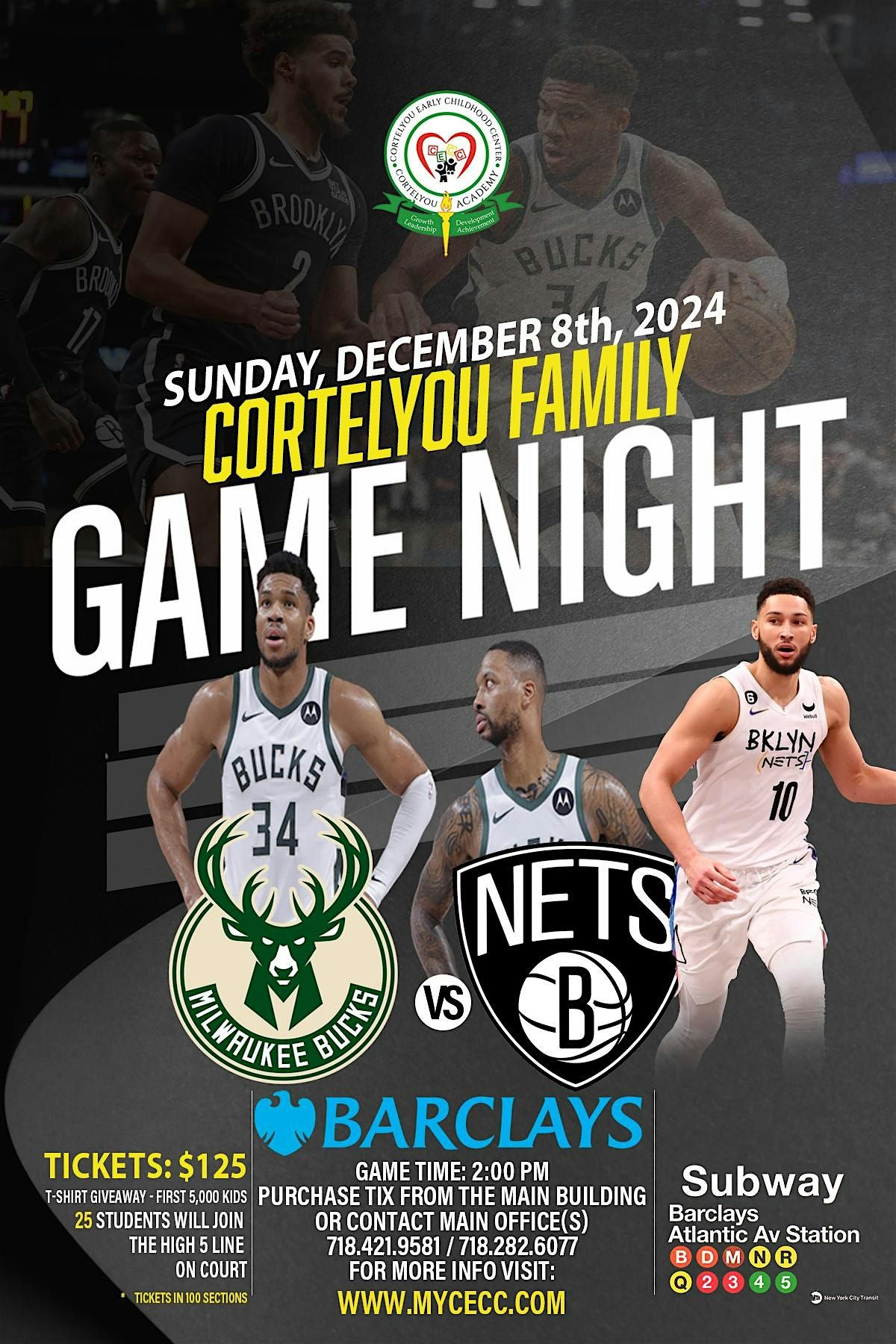 Cortelyou Family Game Night   Milwaukee  Bucks Vs. Brooklyn Nets ($125)