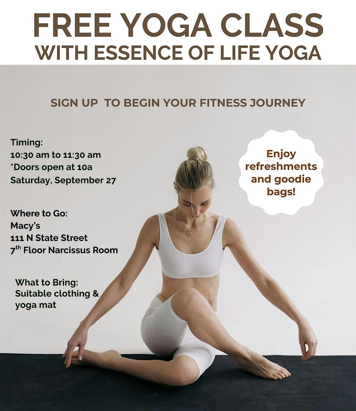 Macy\u2019s x Essence of Life Yoga - Free Yoga Class