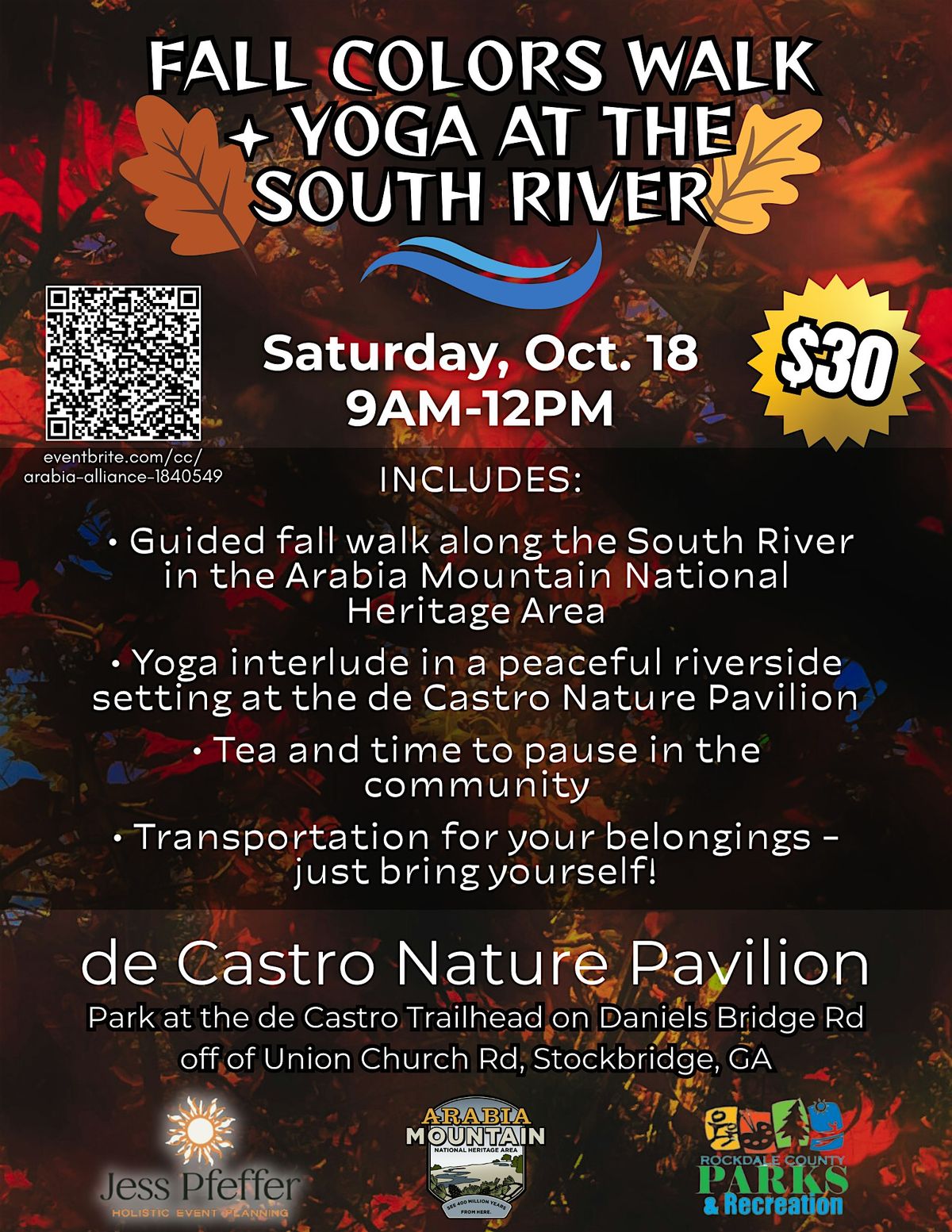 Mini-Retreat Fall Color Walk with Yoga at the South River