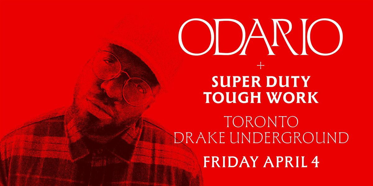 Odario performs live at The Drake Underground with Super Duty Tough Work