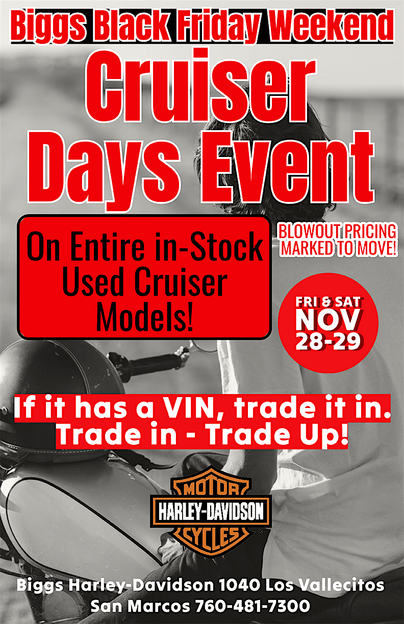 Black Friday Cruiser Days Event