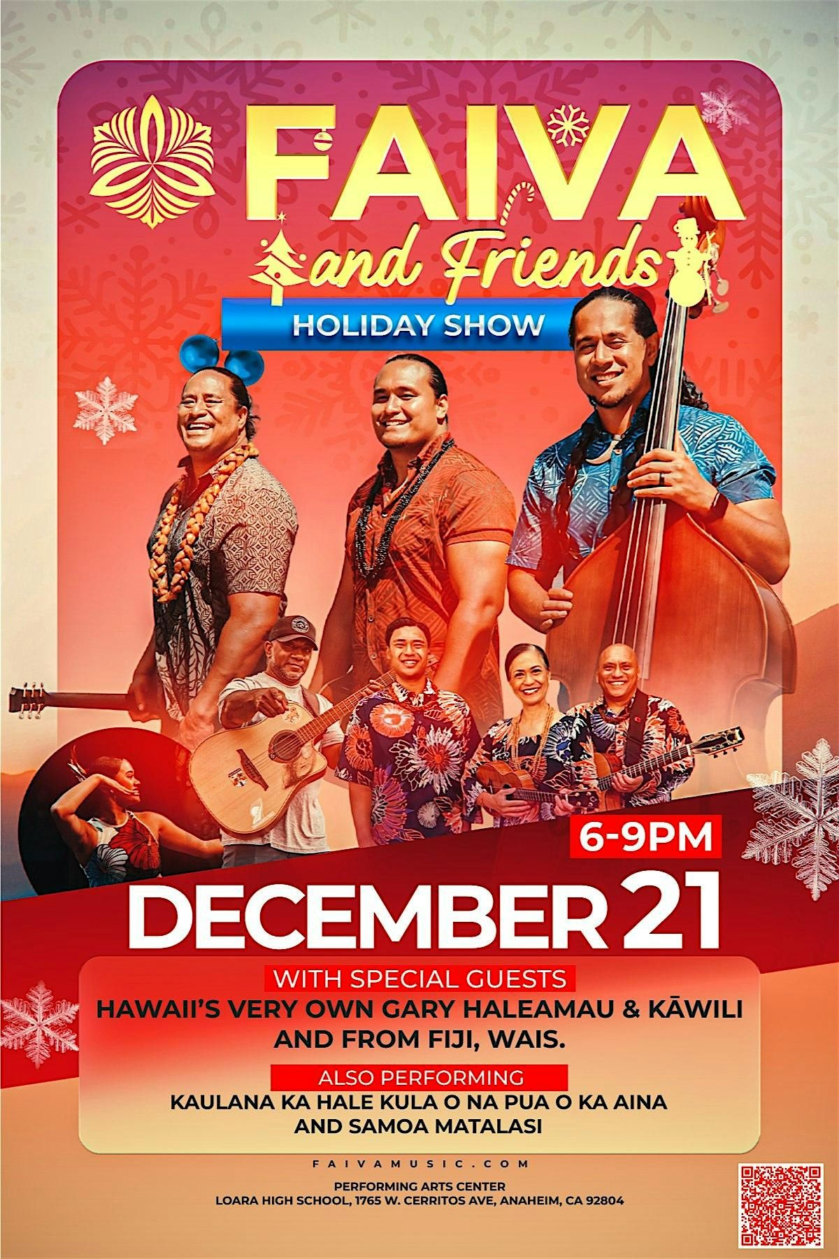 FAIVA and FRIENDS HOLIDAY SHOW:  Faiva, Gary Haleamau and WAIS