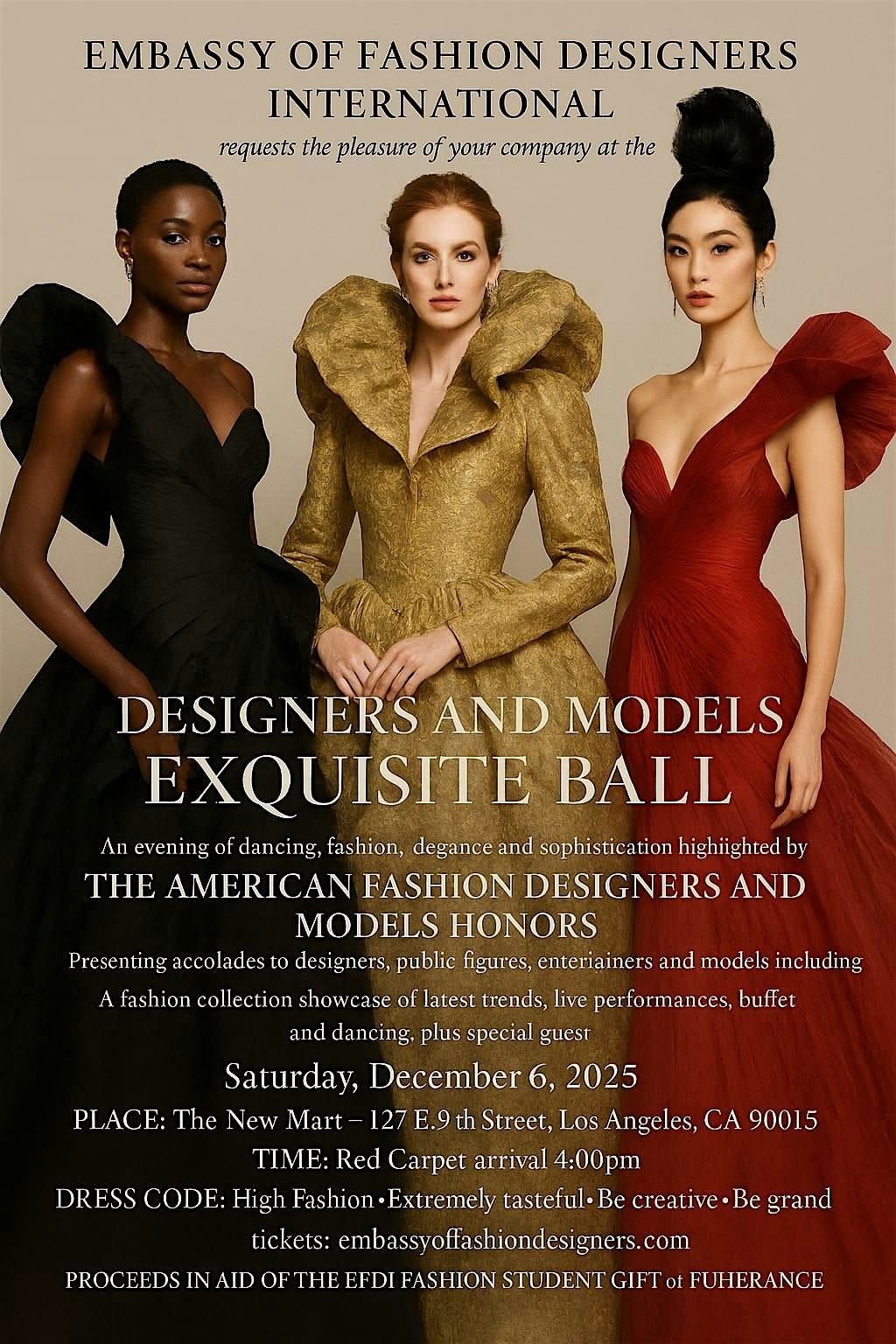 6TH ANNUAL AMERICAN FASHION DESIGNERS AND MODELS AWARDS GALA AND BALL