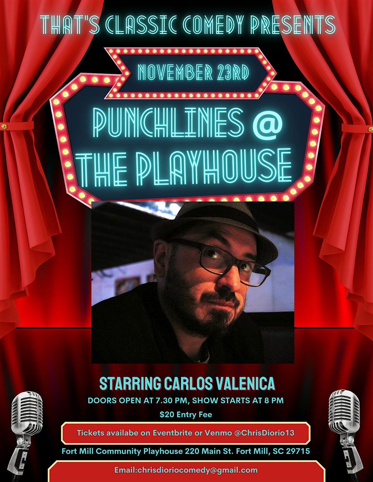 PUNCHLINES AT THE PLAYHOUSE STARRING CARLOS VALENCIA