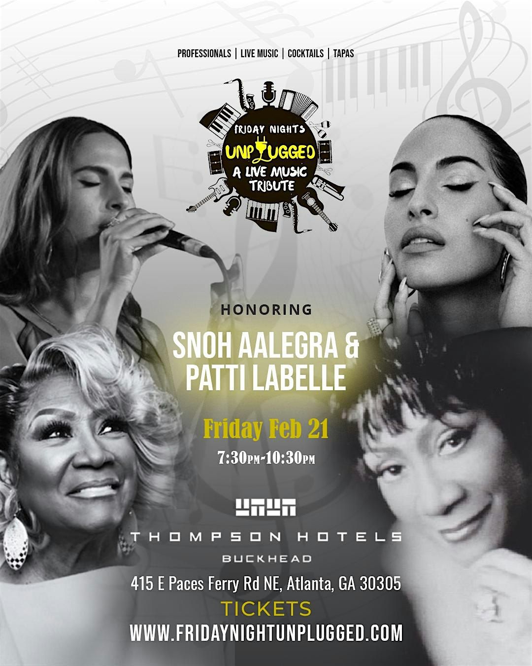 Friday Night: Unplugged - Snoh Aalegra & Patti LaBelle Live Music Tribute