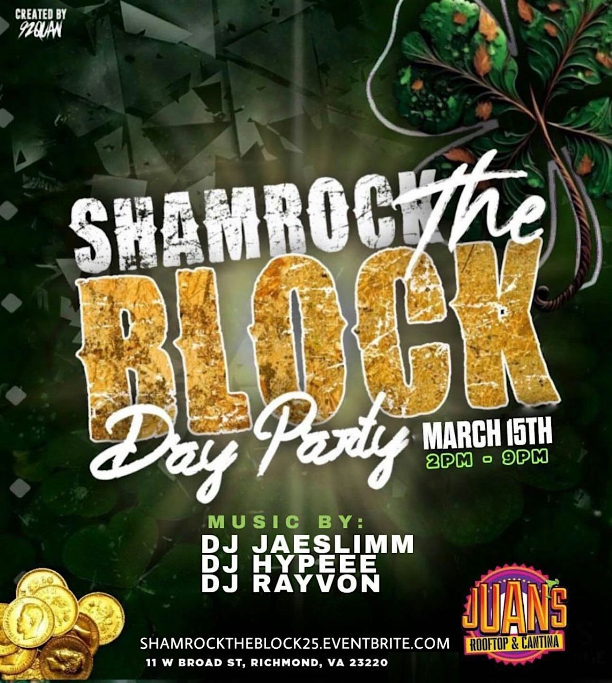 Welcome to Shamrock at Juan\u2019s St Patty Day Party 2025