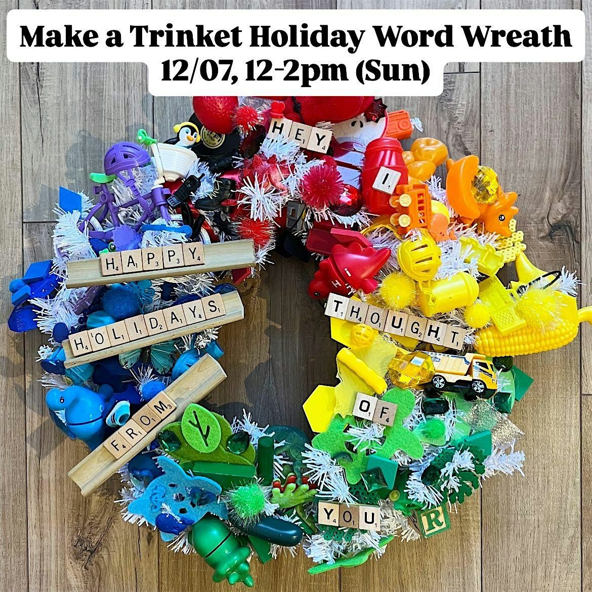Make a Trinket Holiday Word Wreath