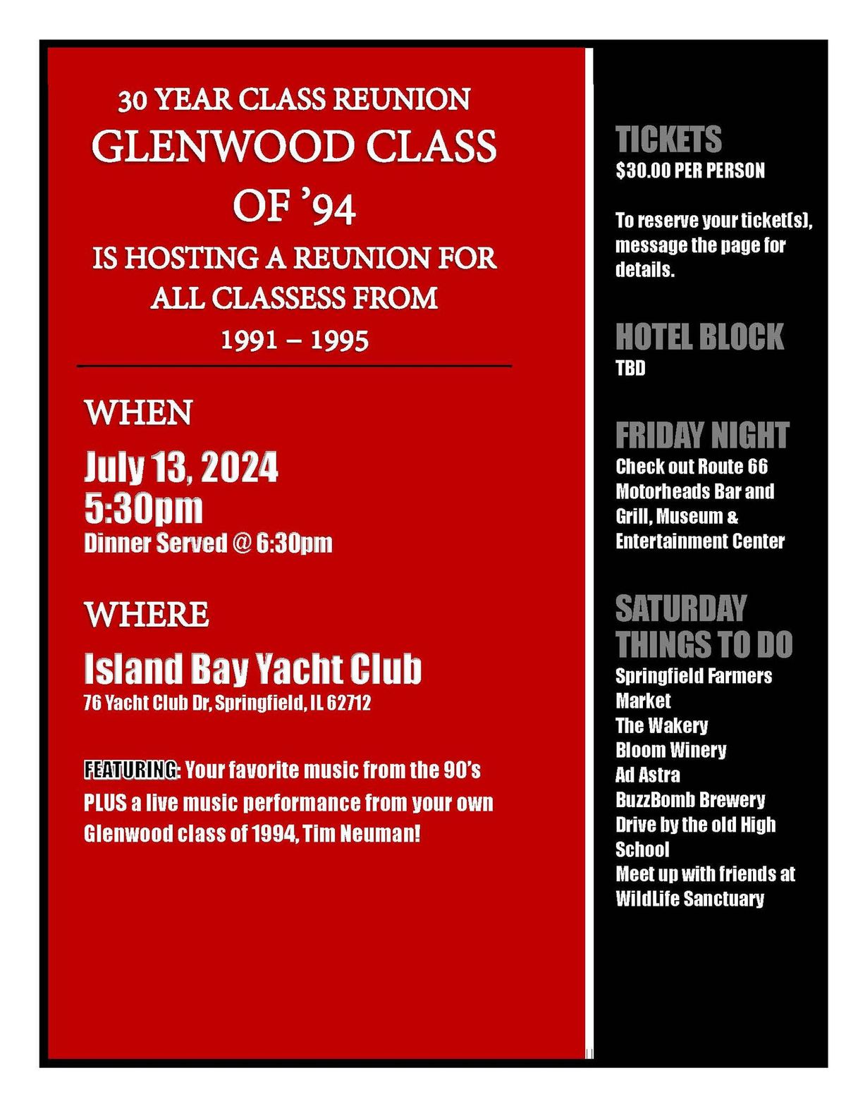 Glenwood Classes of 1991 - 1995 Reunion