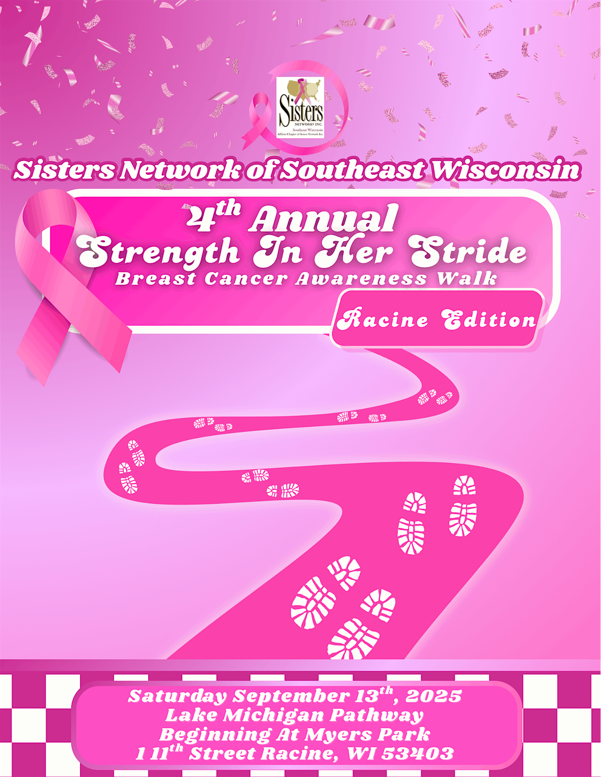 Racine Strength In Her Stride Breast Cancer Walk 2025 -Sisters Ntwk WI