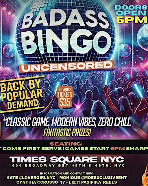 BADASS BINGO BACK BY POPULAR DEMAND!