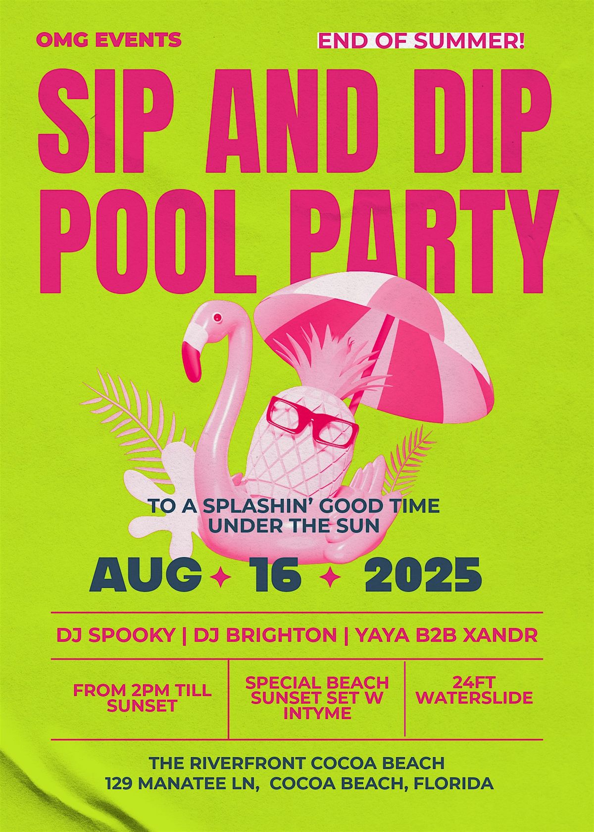 SIP & DIP POOL PARTY