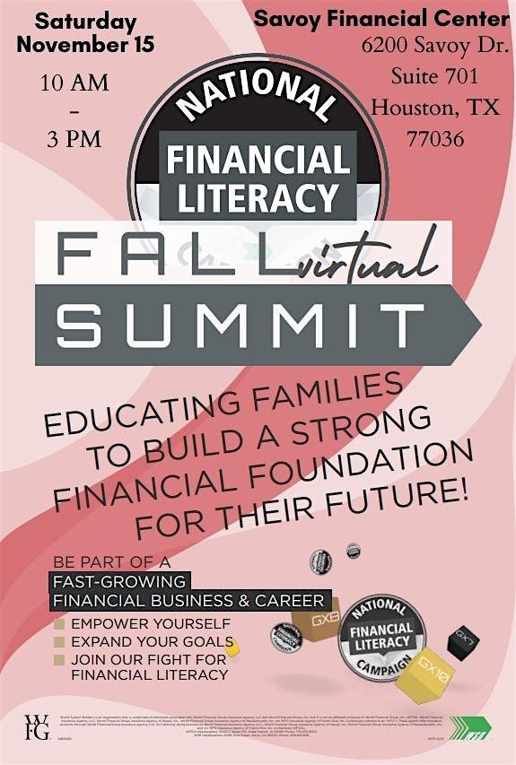 Novemeber Financial Literacy Summit