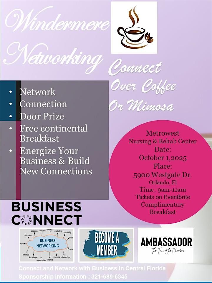 Connect over coffee or Mimosa