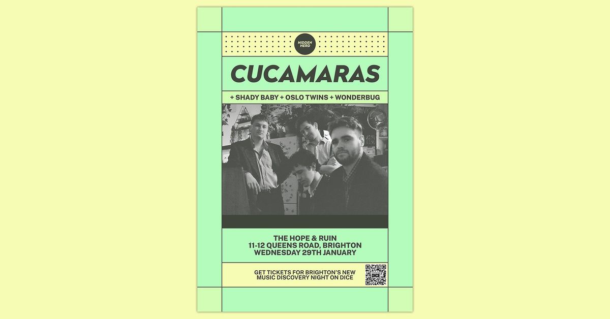 Hidden Herd Presents: Cucamaras + Shady Baby + Oslo Twins + Wonderbug