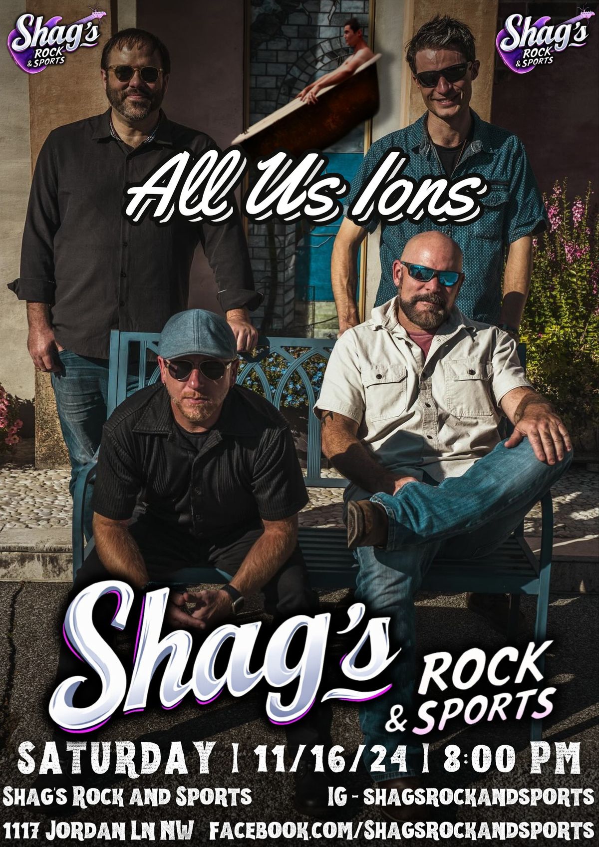 All Us Ions LIVE@Shag's Rock and Sports