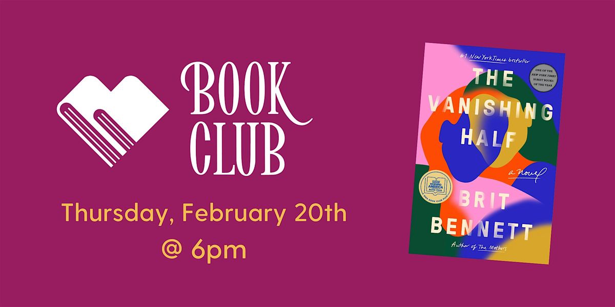 Bookery Book Club: The Vanishing Half