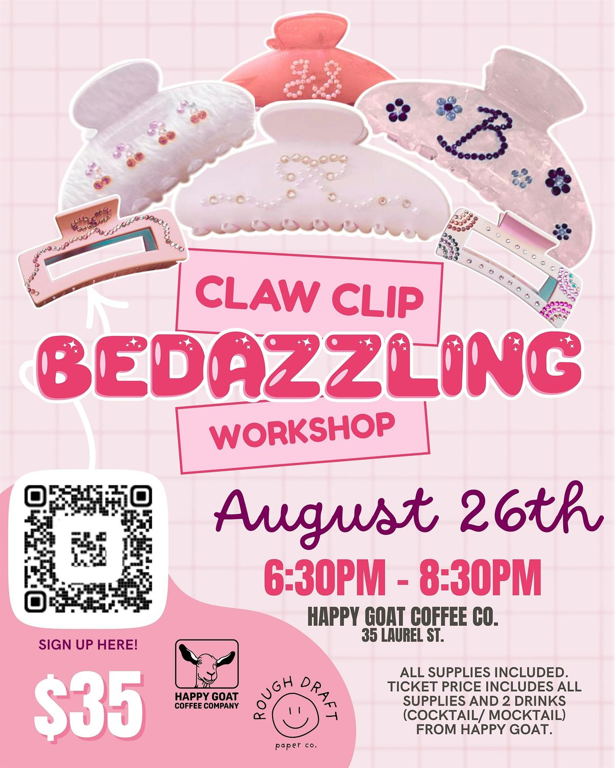 Claw Clip Bedazzling Workshop