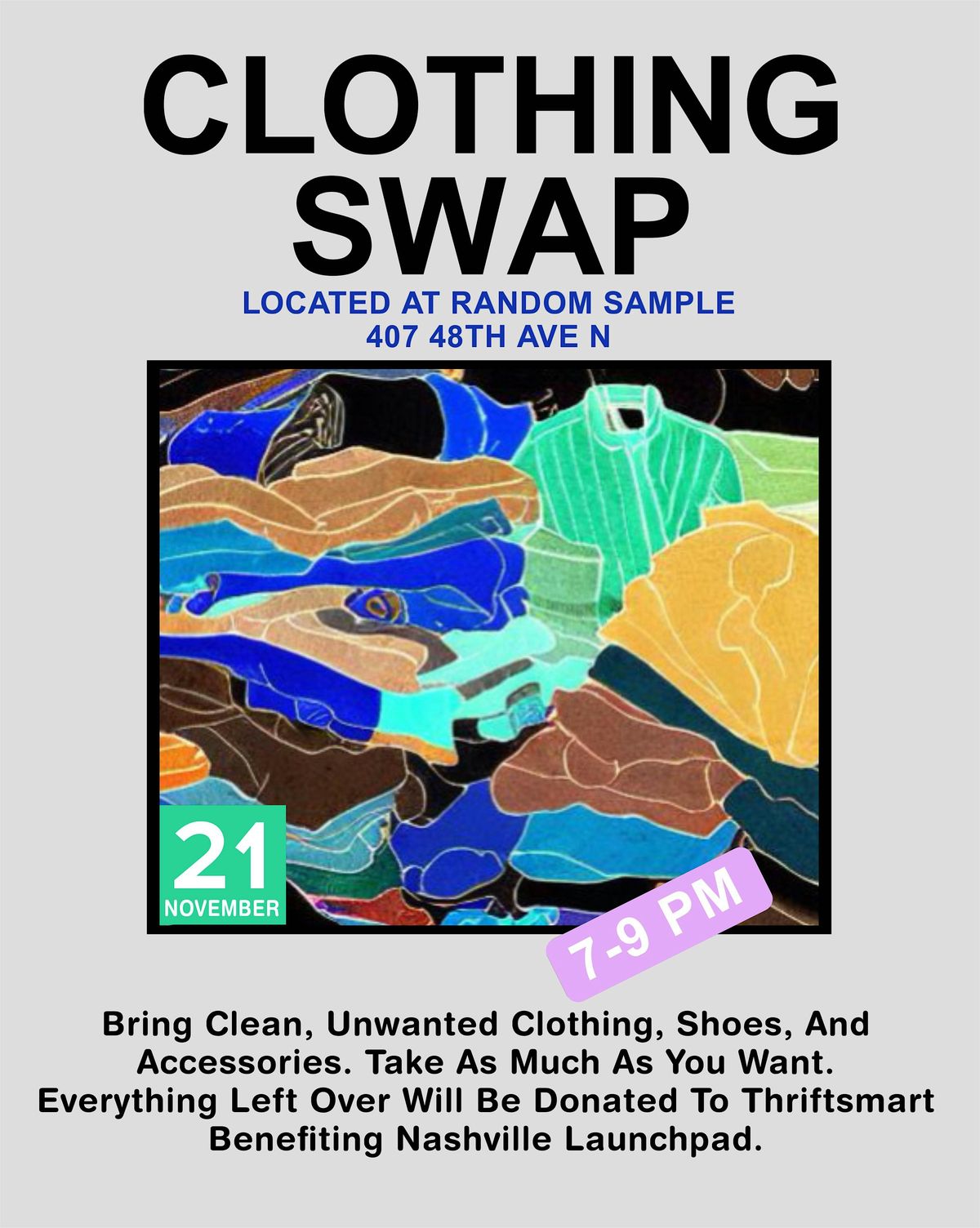 Random Sample Clothing Swap