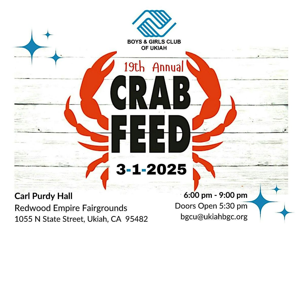 Boys & Girls Club of Ukiah 19th Annual Crab Feed