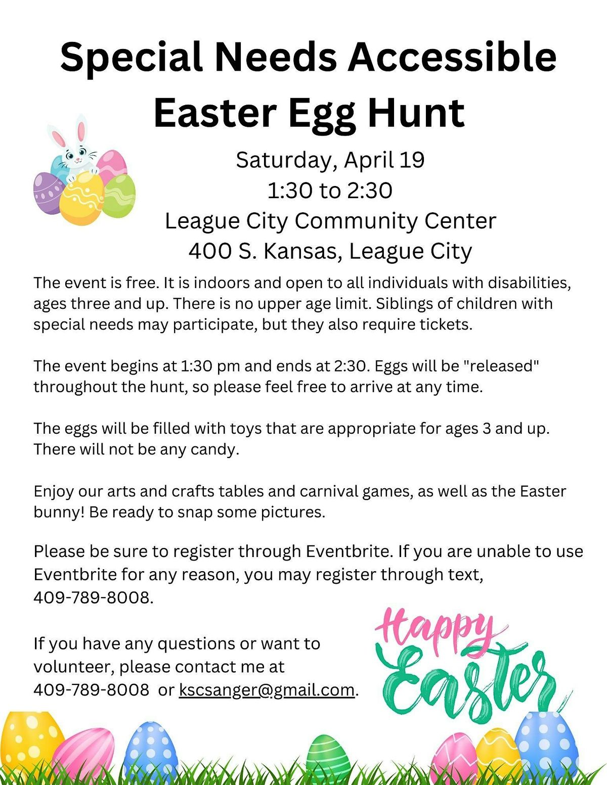 Special Needs Accessible Easter Egg Hunt