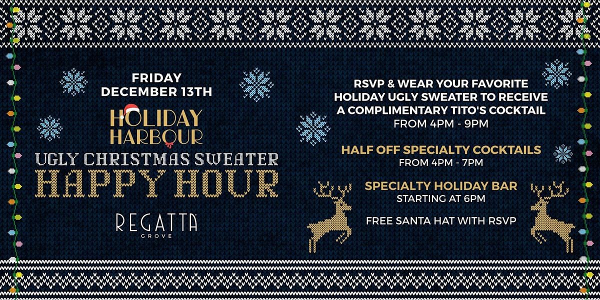 Ugly Christmas Sweater Happy Hour at Regatta Grove