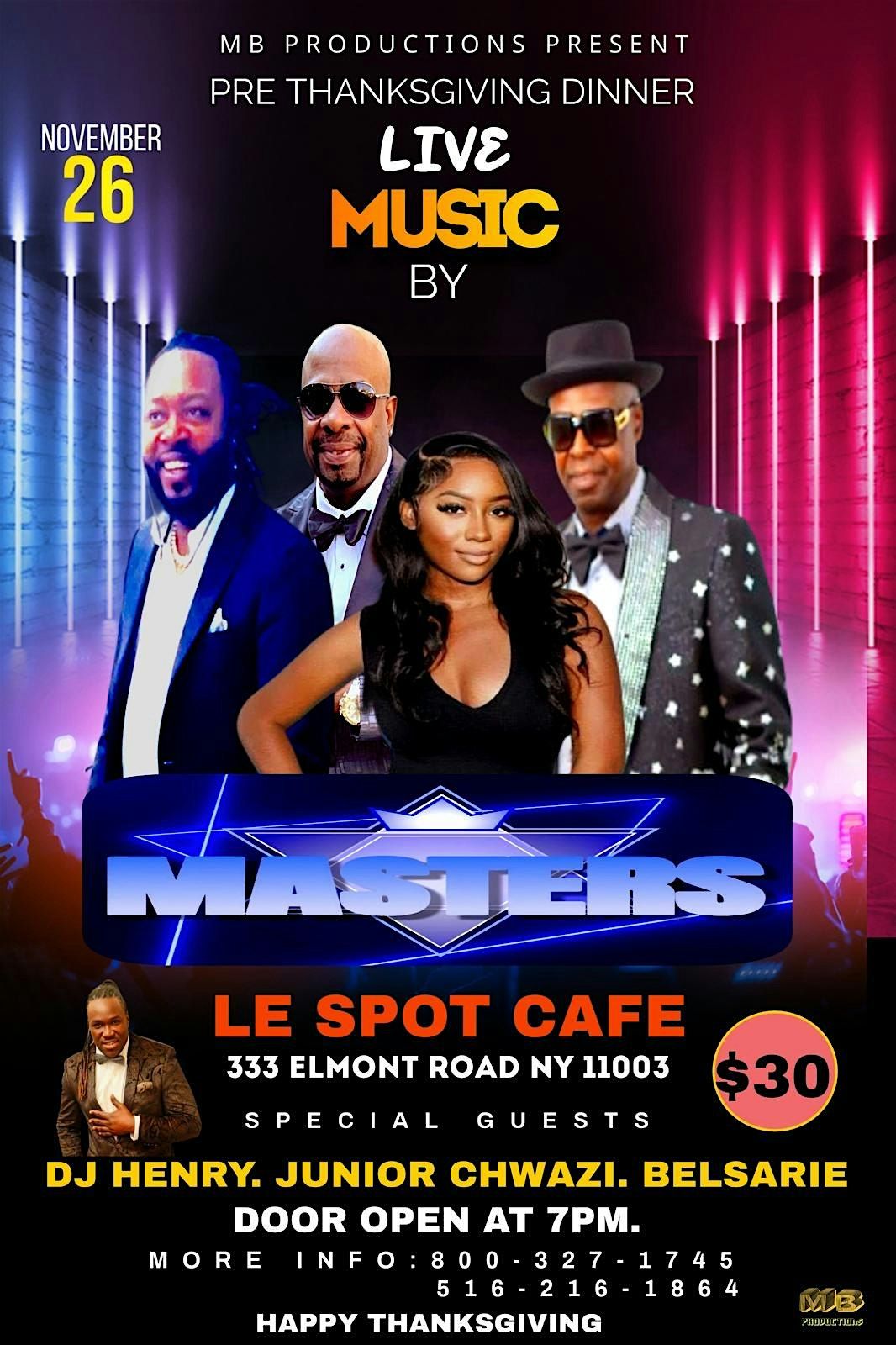 MASTERS PRE THANKSGIVING DINNER PARTY