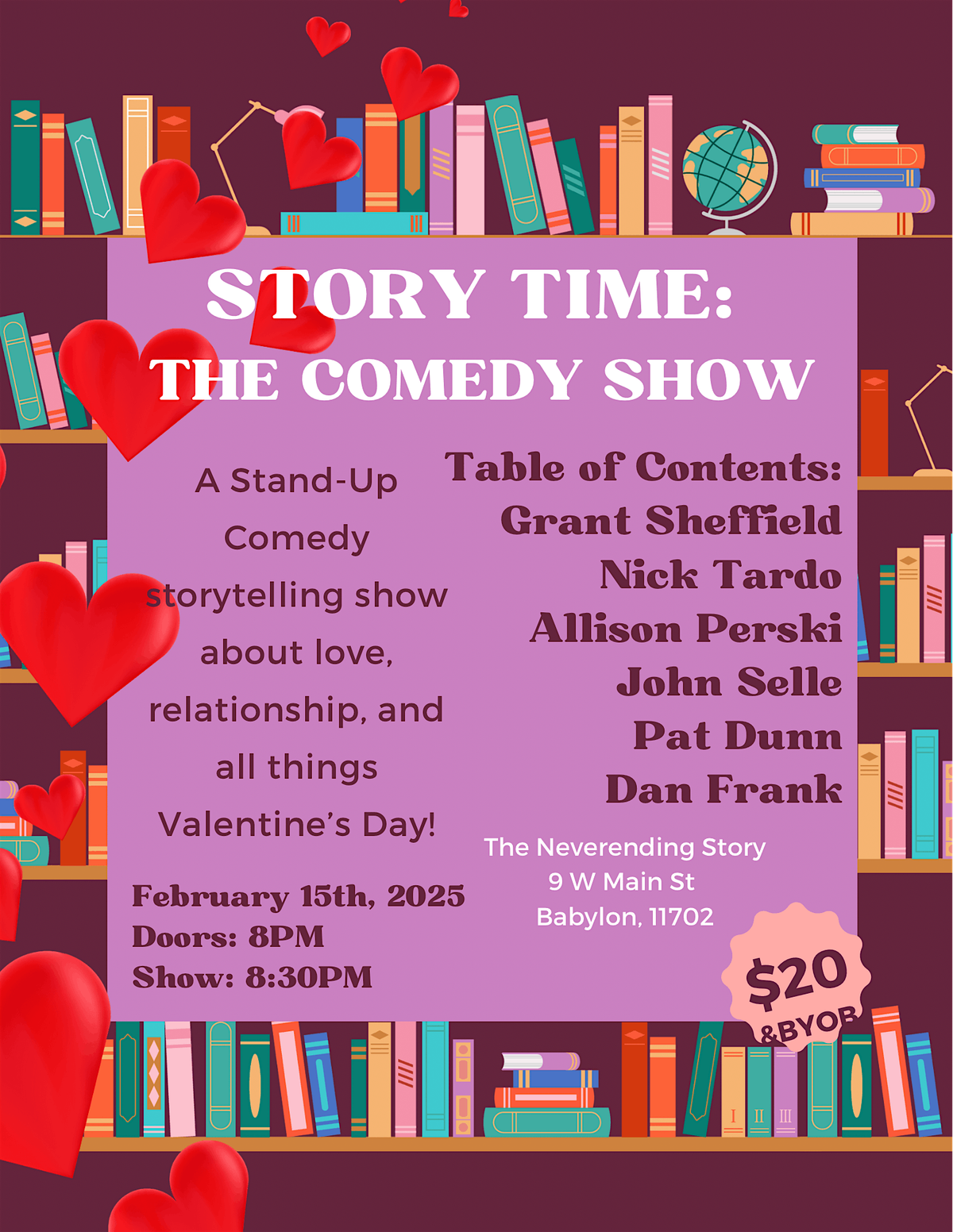 Valentine\u2019s Day Story Time: A Stand-Up Comedy Show