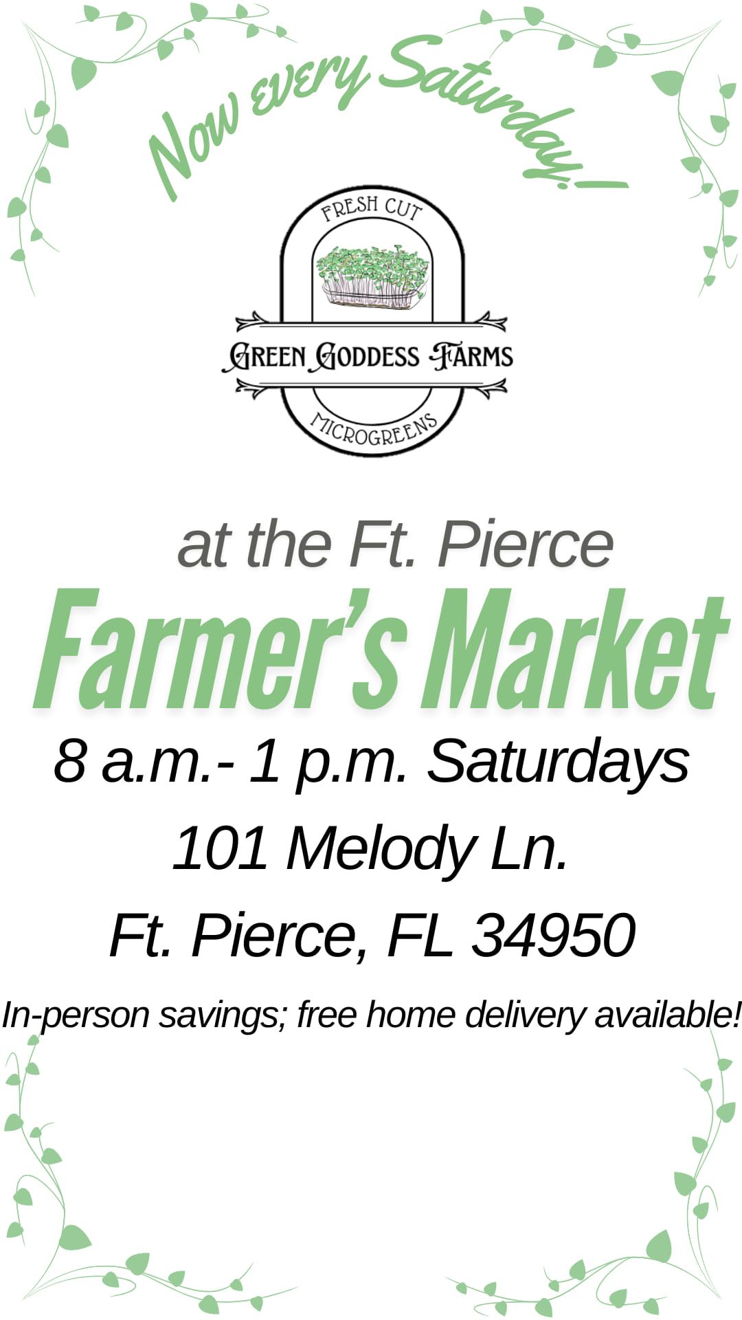 The Green Goddess Farms @ Ft. Pierce Farmer's Market