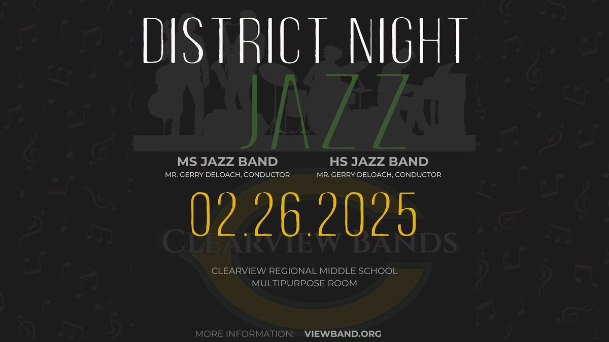 District Night of Jazz  |  Clearview Bands