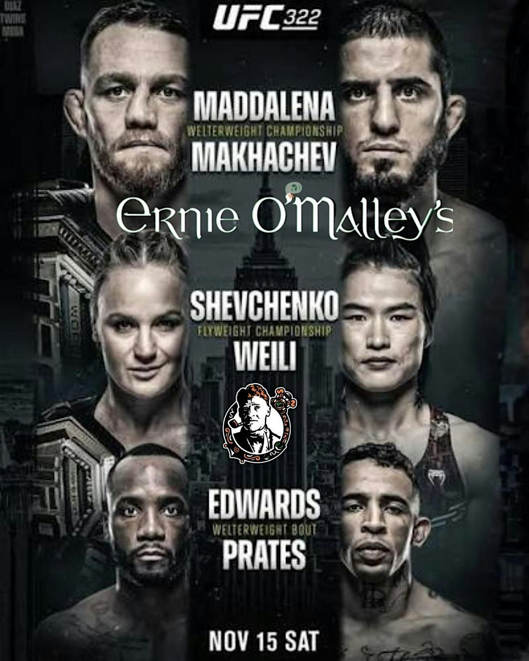 UFC 322 Live at Ernie O'Malley's