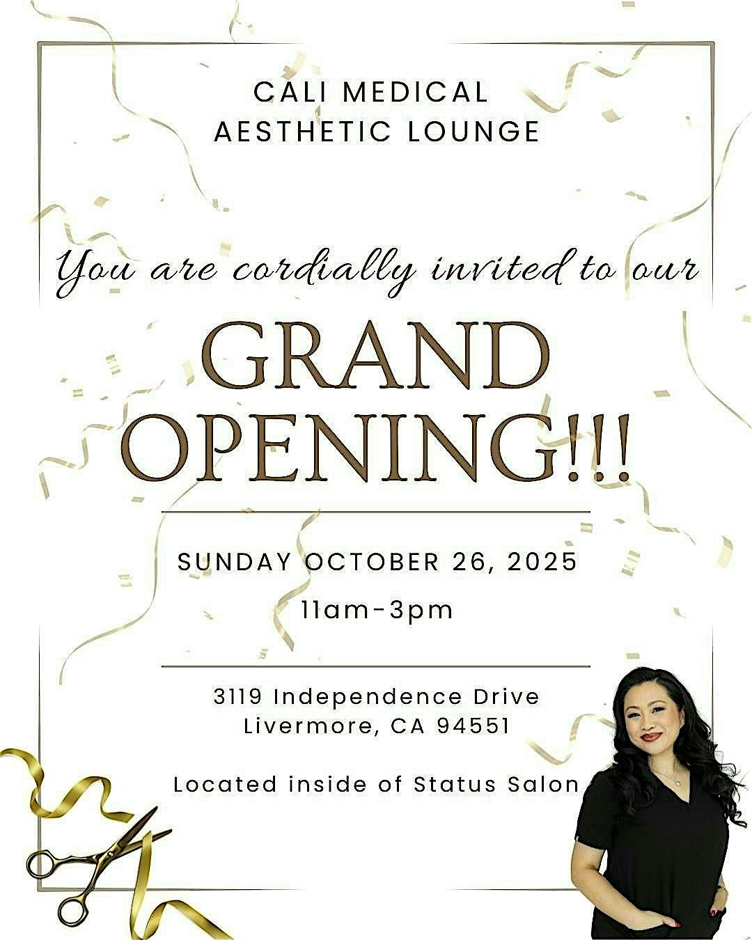 Cali Medical Aesthetic Lounge GRAND OPENING EVENT!