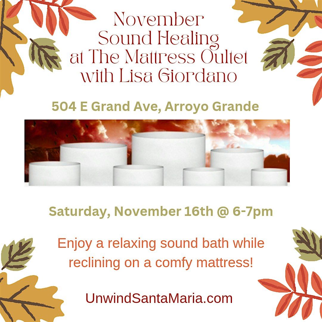 November Sound Healing at The Mattress Oultet