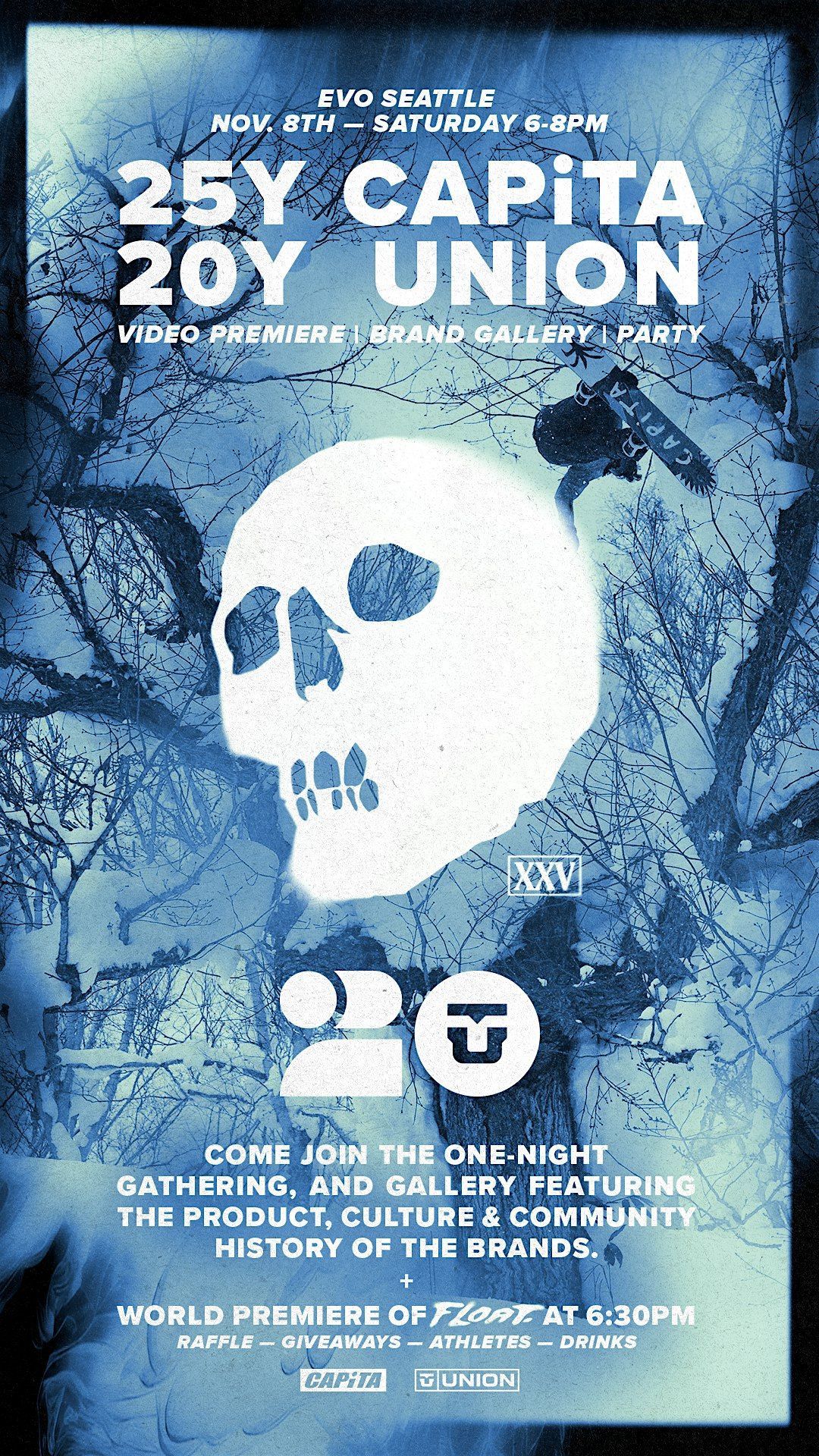 CAPiTA and Union "FLOAT" Snowboard Movie Premiere and 25Y Party!