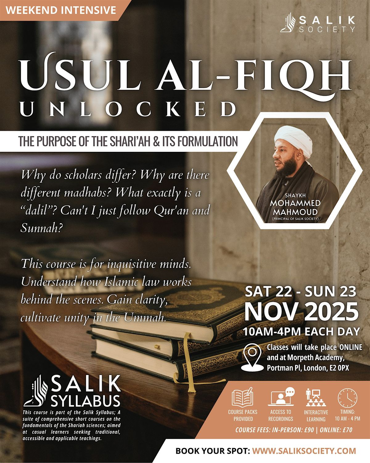 USUL AL-FIQH UNLOCKED | Intensive Weekend Course | Shaykh Mohammed Mahmoud
