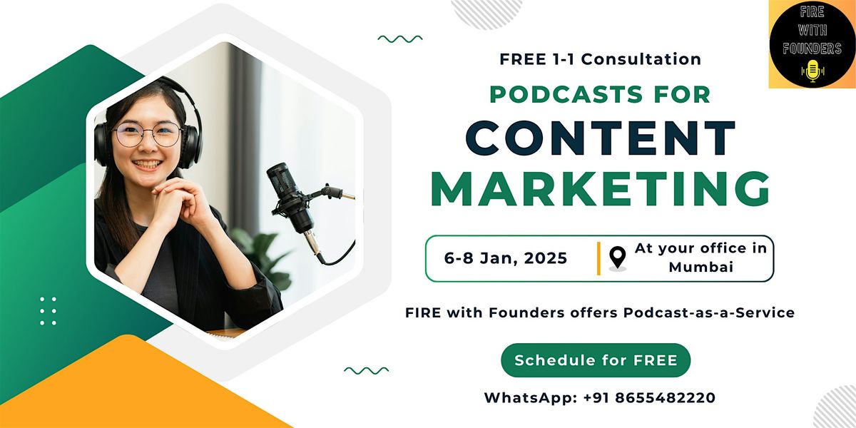 Mumbai - Free 1-1 Consultation: Podcasts for Content Marketing