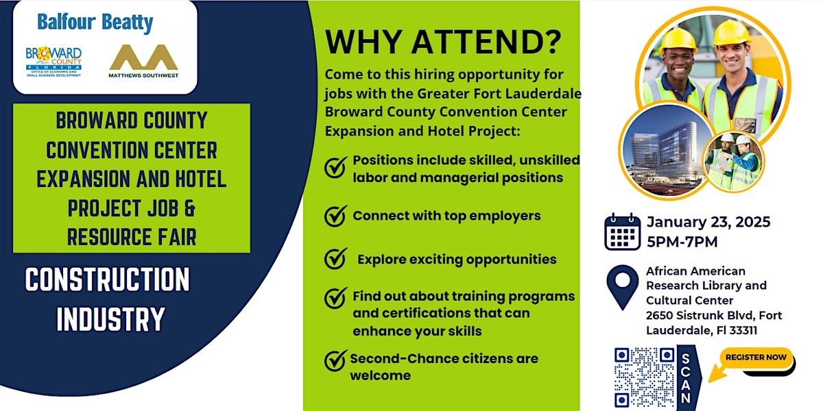 Broward County Convention Center Expansion Project Job  Fair-1\/23