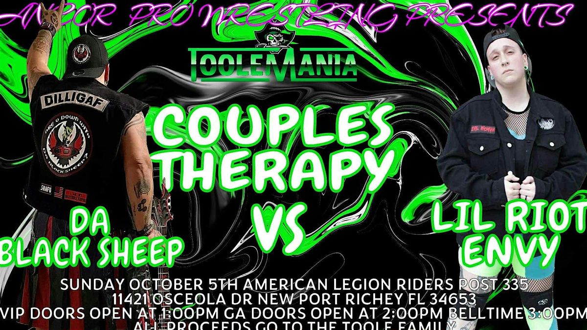 Anchor pro wrestling presents TOOLEMAINIA A benefit show for Brian Toole