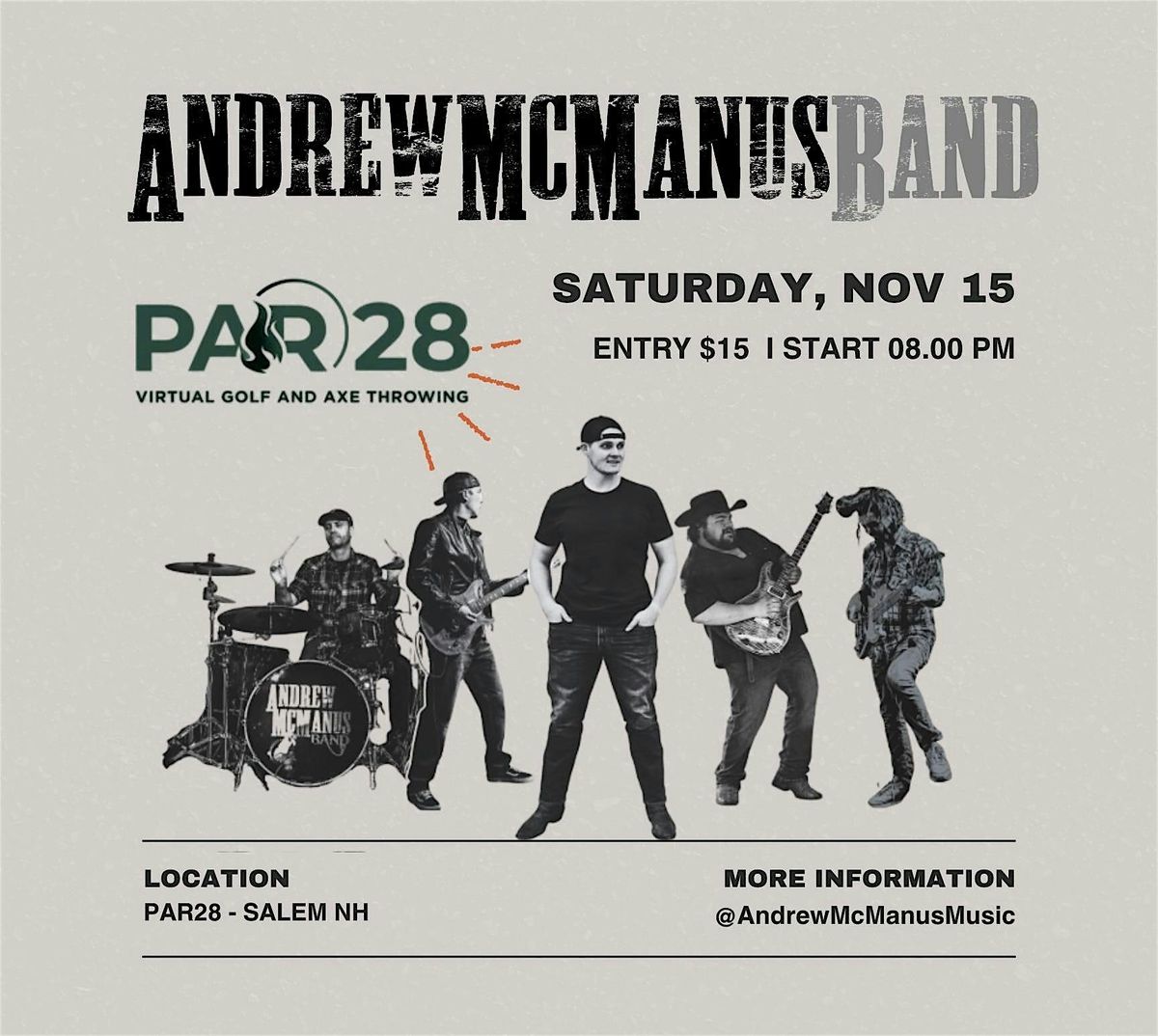 Andrew McManus Band at Par28 Salem NH