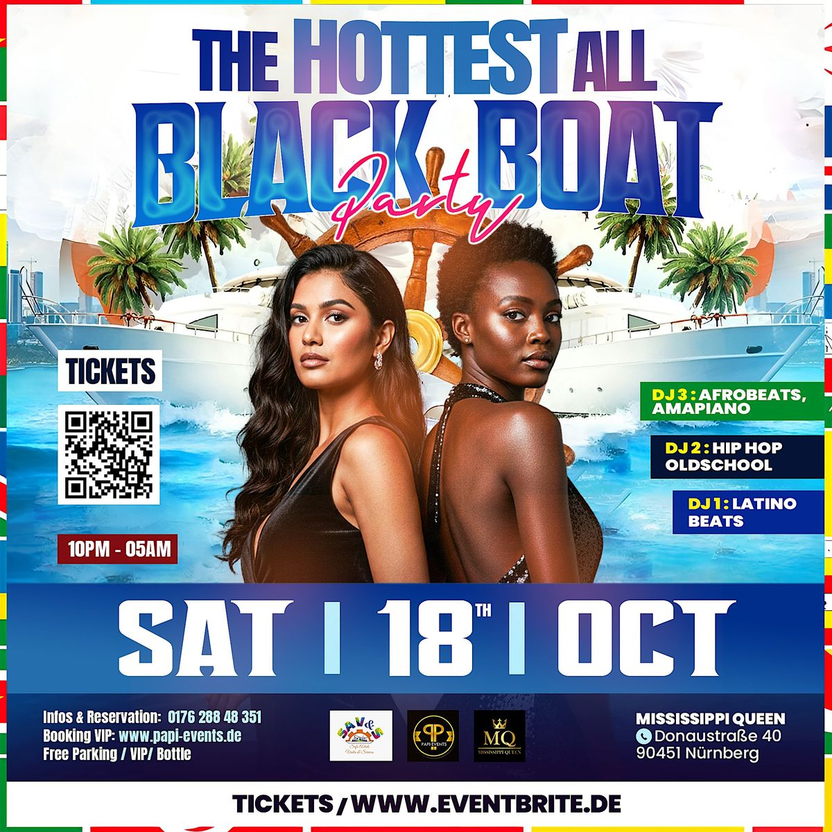 ALL BLACK BOAT PARTY
