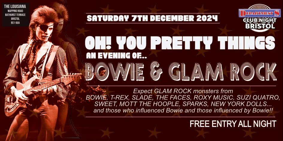 The Department S club night Bowie and Glam Rock Special!! 